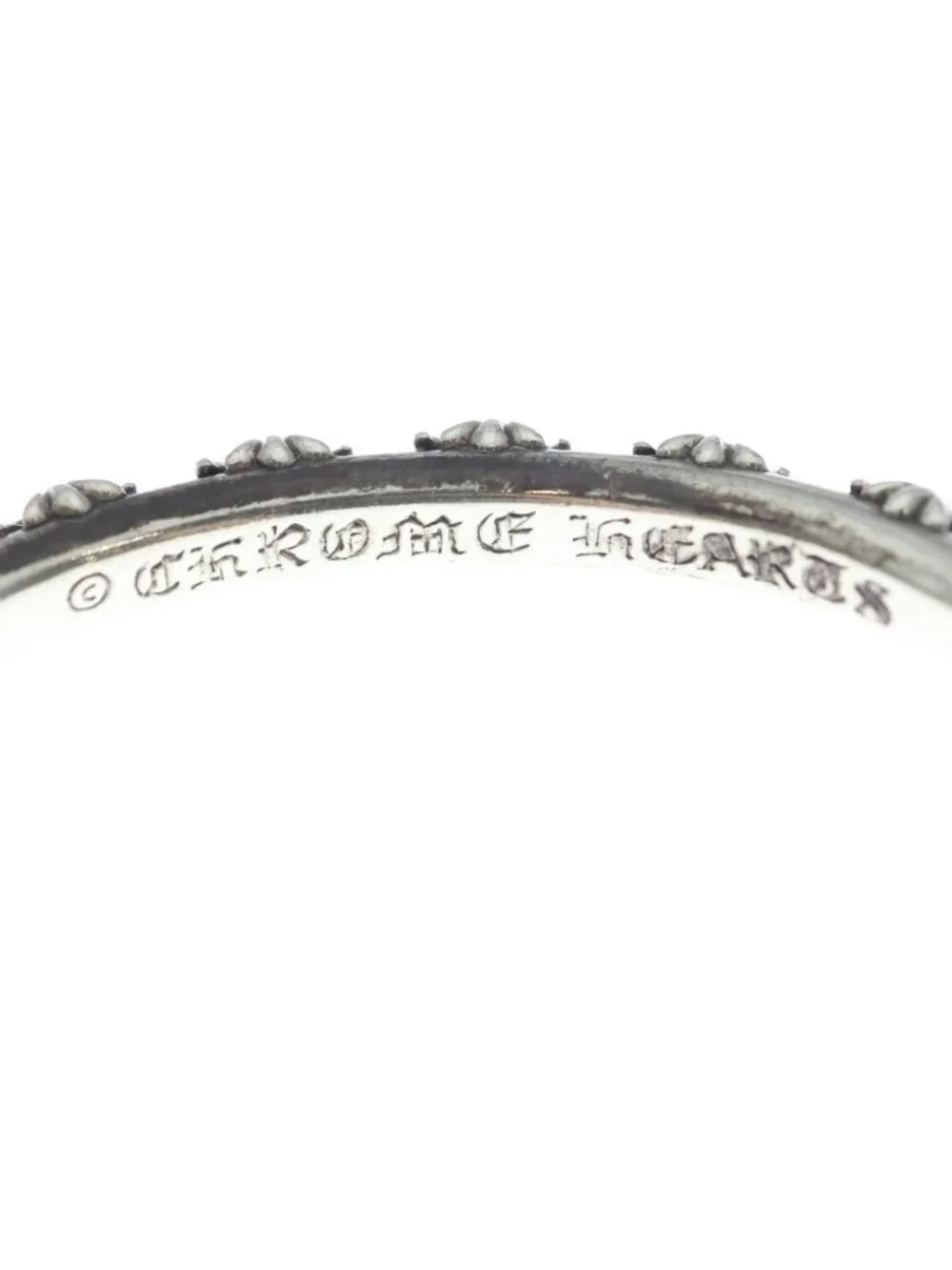 Chrome Hearts Bangle Cross Band Bracelet Silver